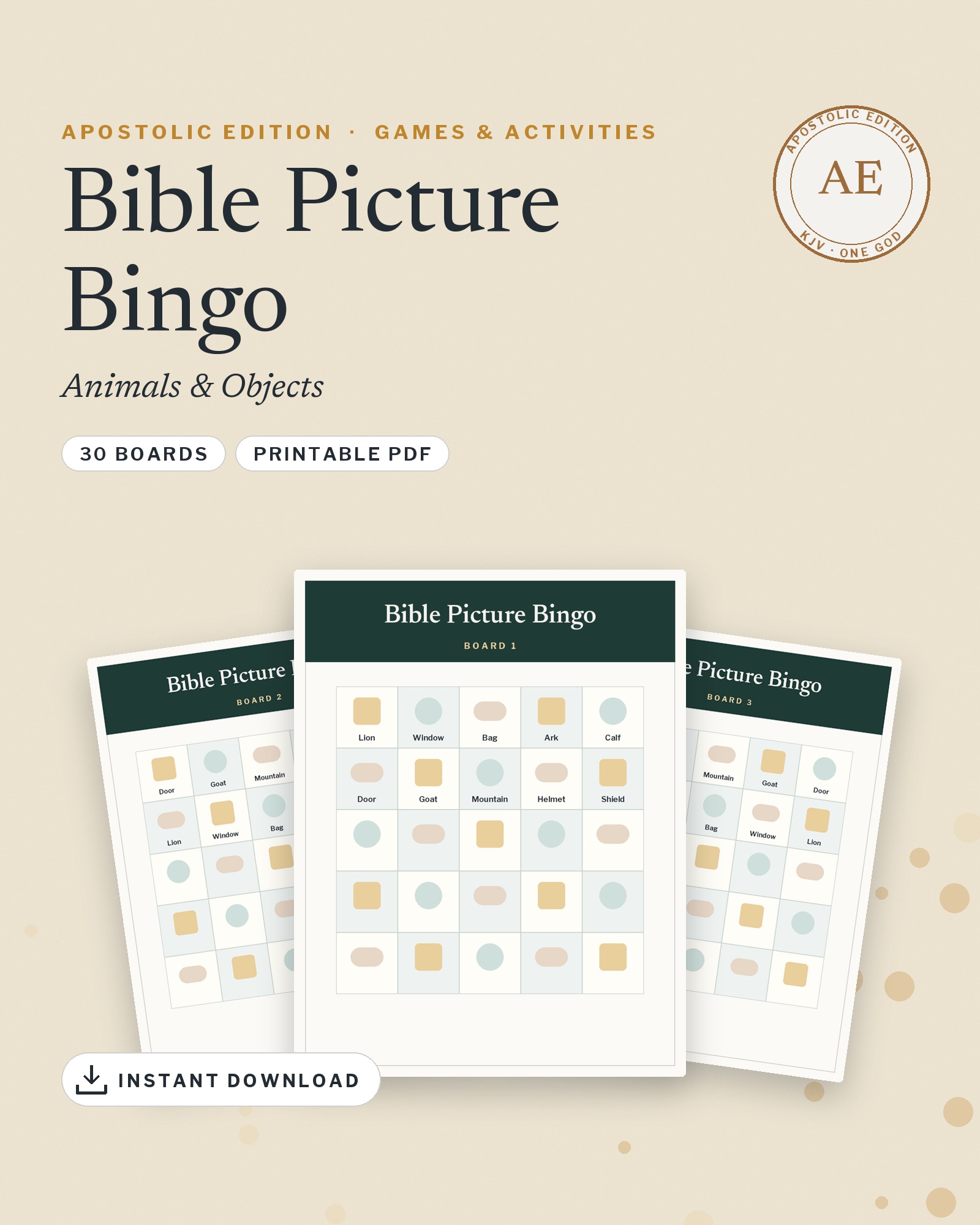 Bible Picture Bingo — proposed AE cover